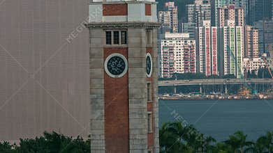 Clock Tower on the waterfront Kowloon timelapse hyperlapse