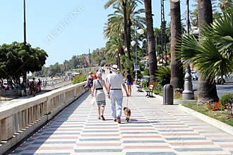 San Remo promenade, Italy