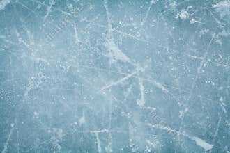Ice hockey rink background or texture from above, macro,