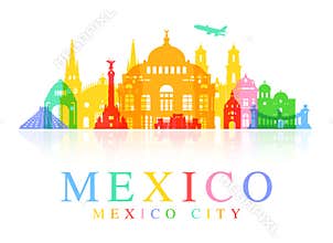Mexico Travel Landmarks.