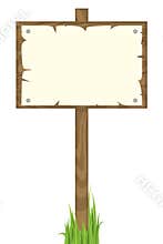 Blank wooden sign