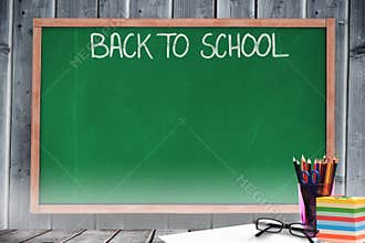 Composite image of back to school message