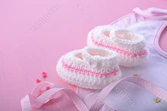 Pink Baby Shower Nursery Background