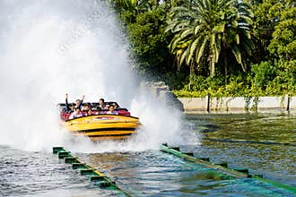 Jurassic Park water ride