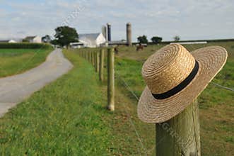 Amish straw hat in Lancaster Pennsylvania