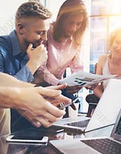 Startup Diversity Teamwork Brainstorming Meeting Concept.Business Team Coworker Global Sharing Economy Report Document