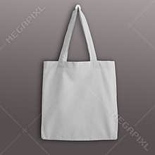 White blank cotton eco tote bag, design mockup.