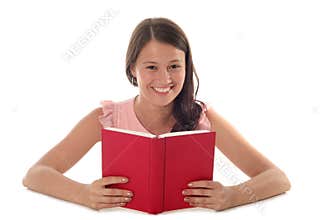 Woman reading book