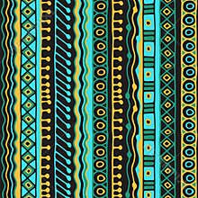 Ethnicity seamless pattern. Boho style. Ethnic wallpaper. Tribal art print. Old abstract borders background texture