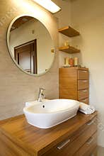 Interior of stylish modern bathroom