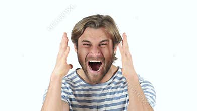 Screaming Man Going Crazy