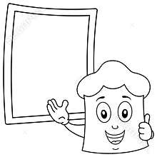 Coloring Chef Hat & Recipe Blackboard
