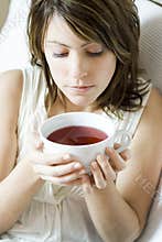 Woman holding tea