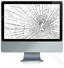 Smashed computer