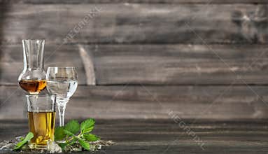 Alcoholic Drinks ice mint leaves Food beverages