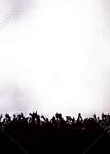 Silhouette of Party audience or concert crowd