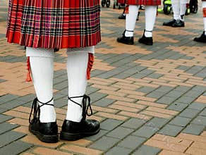 Scottish Highlander wearing kilt