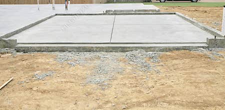 Concrete Slab Garage Opening