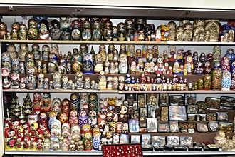 Street Stall with Russian Dolls
