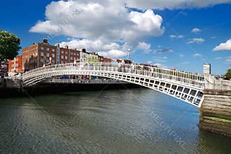 Liffey Bridge over the river Liffey in Dublin City Centre