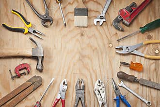 Tools Wood Background