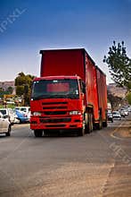 Heavy Goods in Transit - Red Lorry