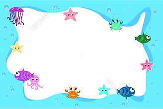 Aqua life frame background