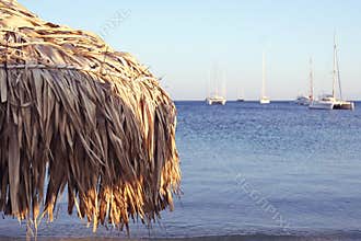 Parasol and Calm Sea
