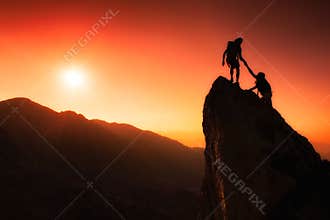 Team of climbers help to conquer the summit