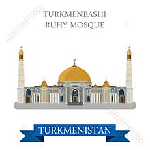 Turkmenbashi Ruhy Mosque in Ashgabat Turkmenistan attraction