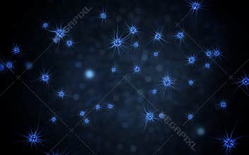 Brain impulses. Neuron system. Human anatomy. transferring pulses and generating information
