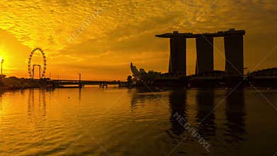 Marina Bay sand in the morning Singapore.
