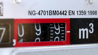 Gas meter counting