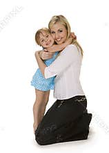 Mother and Daughter Hug