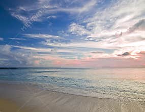 Sunset over ocean