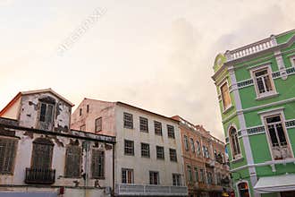 Old historic buildings in Azores Islands
