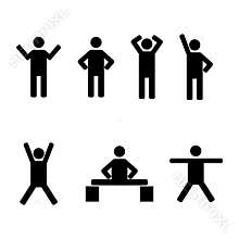 A set of stick figures, vector illustration.