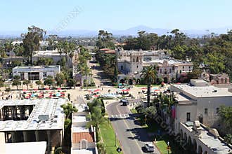 Aerial view of Balboa Park in San Diego, California