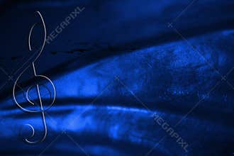 Royal Blue Grunge Music Background