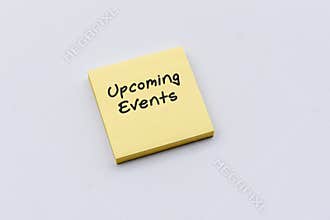 Upcoming events text