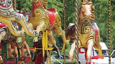 A merry go round in an English park