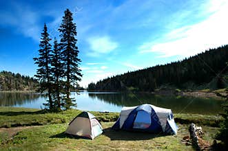 Camping Tents Near Lake