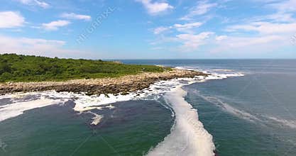 Halibut Point aerial view, Massachusetts MA, USA