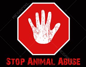 Stop Animal Abuse Illustration