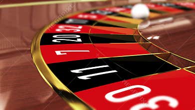 Casino Roulette wheel - Lucky number 22 black twenty-two black