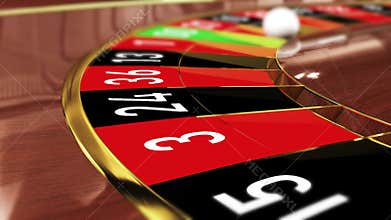 Casino Roulette wheel - Lucky number 27 red twenty-seven red