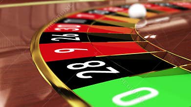 Casino Roulette wheel - Lucky number 20 black twenty black