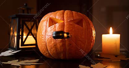 Halloween pumpkins or Jack o`Lantern
