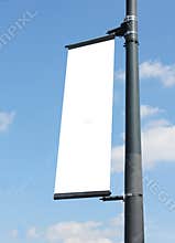 Blank poster on lampost