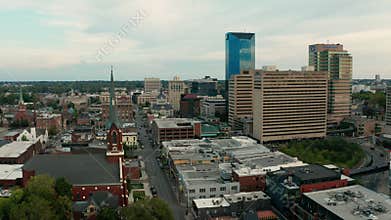 Aerial View Retreat from Downtown Lexington Kentucky USA